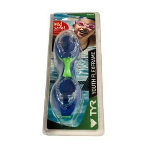 TYR Flexframe Youth‎ Swim Goggles - Clear/Blue Multicolor (LGYFLX 101)